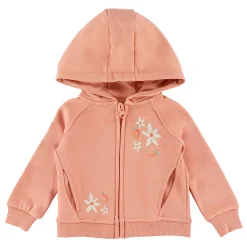 Fleeces And Sweatshirts|Tops>Chat Botte Picnic Zip Hoodie 3-24m Peach