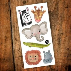 Hot Pico Tattoos - Sweet safari Kids Temporary Tattoos|Diy & Activities