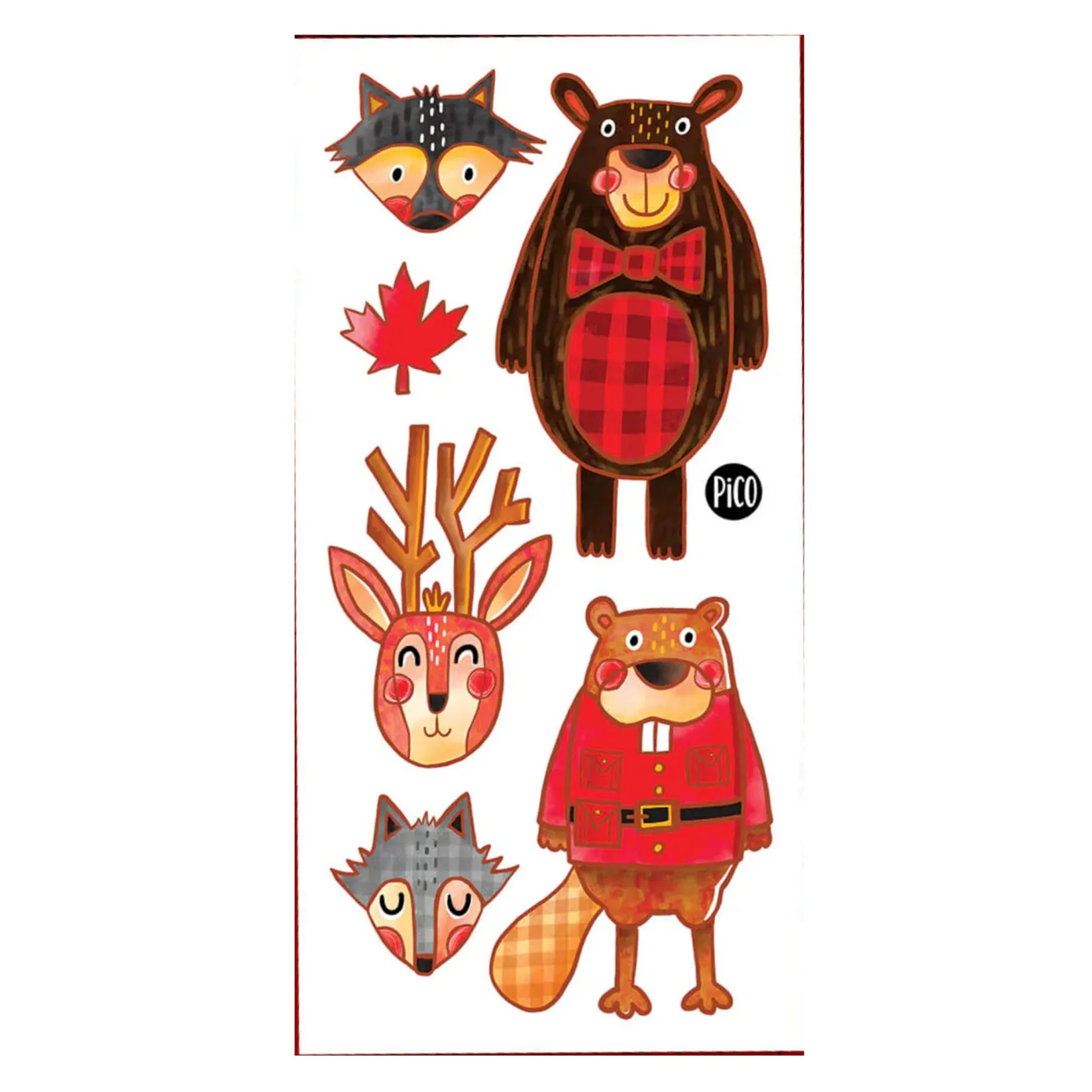 Hot Pico Tattoos - The Animals of Canada Kids Temporary Tattoos|Diy & Activities