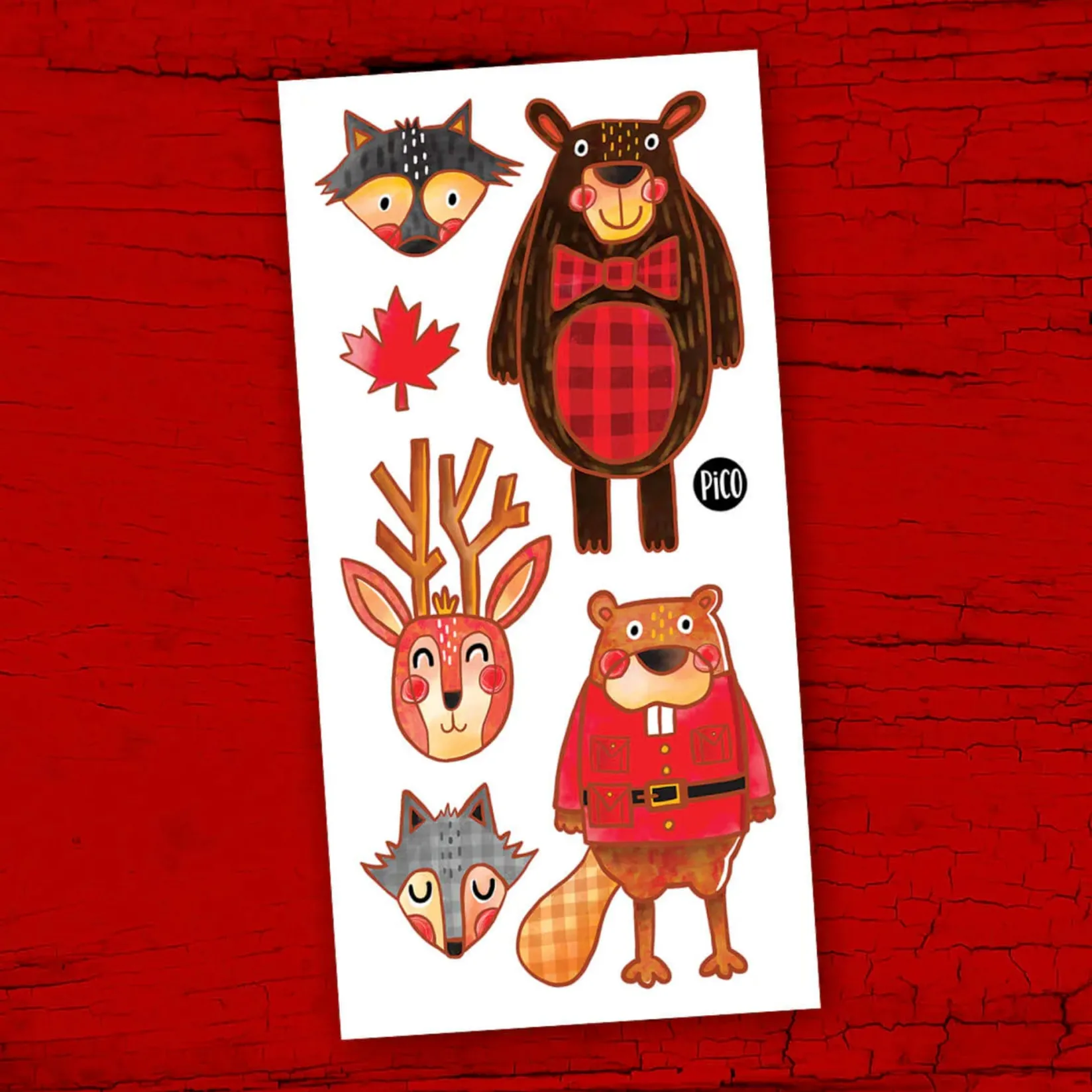 Hot Pico Tattoos - The Animals of Canada Kids Temporary Tattoos|Diy & Activities