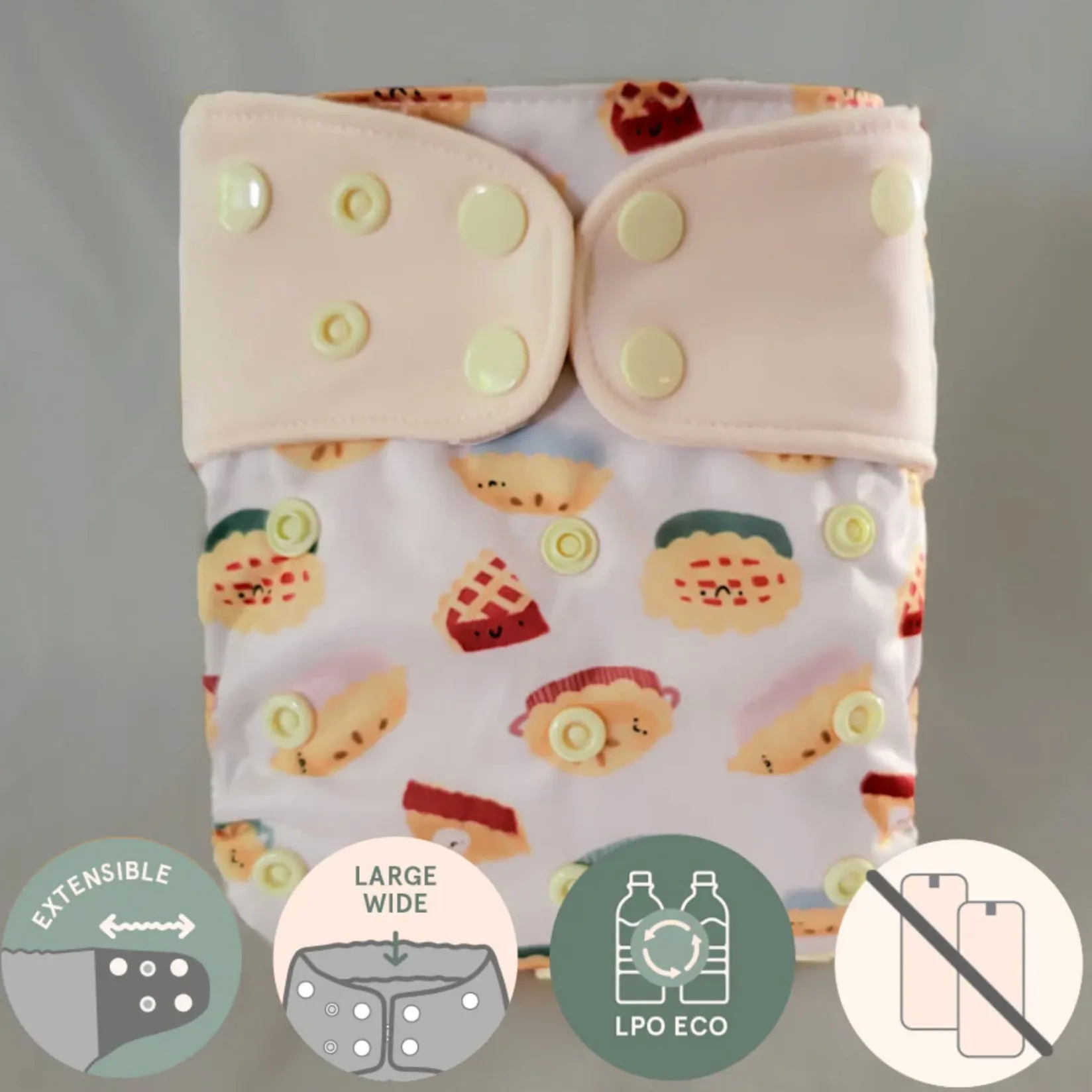 Cloth Diapers|Cloth Diapers>La Petite Ourse Pie Cloth Diaper 8-35lb