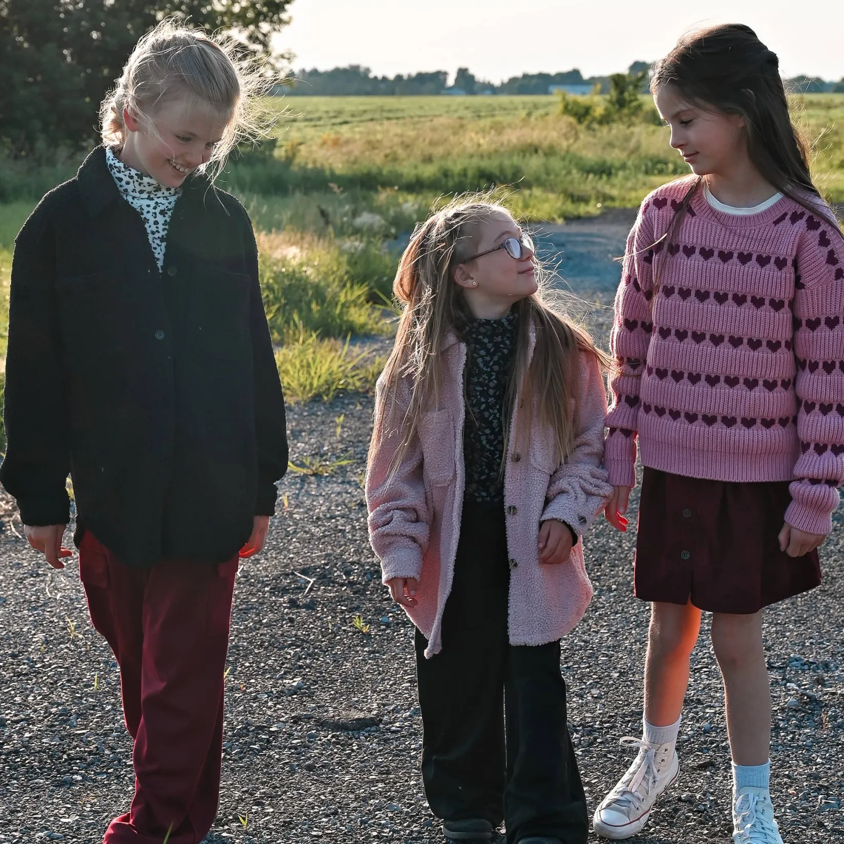 Fleeces And Sweatshirts|Tops>Look Romance Shacket 7-14 Pink