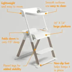 Hot Pivot Toddler Tower - White Learning Towers & Step Stools