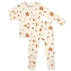 Pajamas & Bathrobes|Pajamas & Bathrobes>Coccoli Pizza Pajamas 2-12 Beige