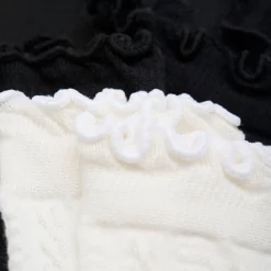 Socks|Underwear & Socks>Creamie 2pk Frill Socks 4-11 Black