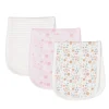 Nursing Covers|Breastfeeding>Piccolo Bambino 3pk Muslin Burp Cloth-Rose