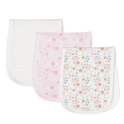 Nursing Covers|Breastfeeding>Piccolo Bambino 3pk Muslin Burp Cloth-Rose