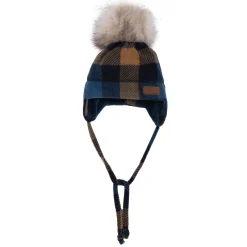 Online Plaid Fleece Beanie 12-24m BOY Beanies