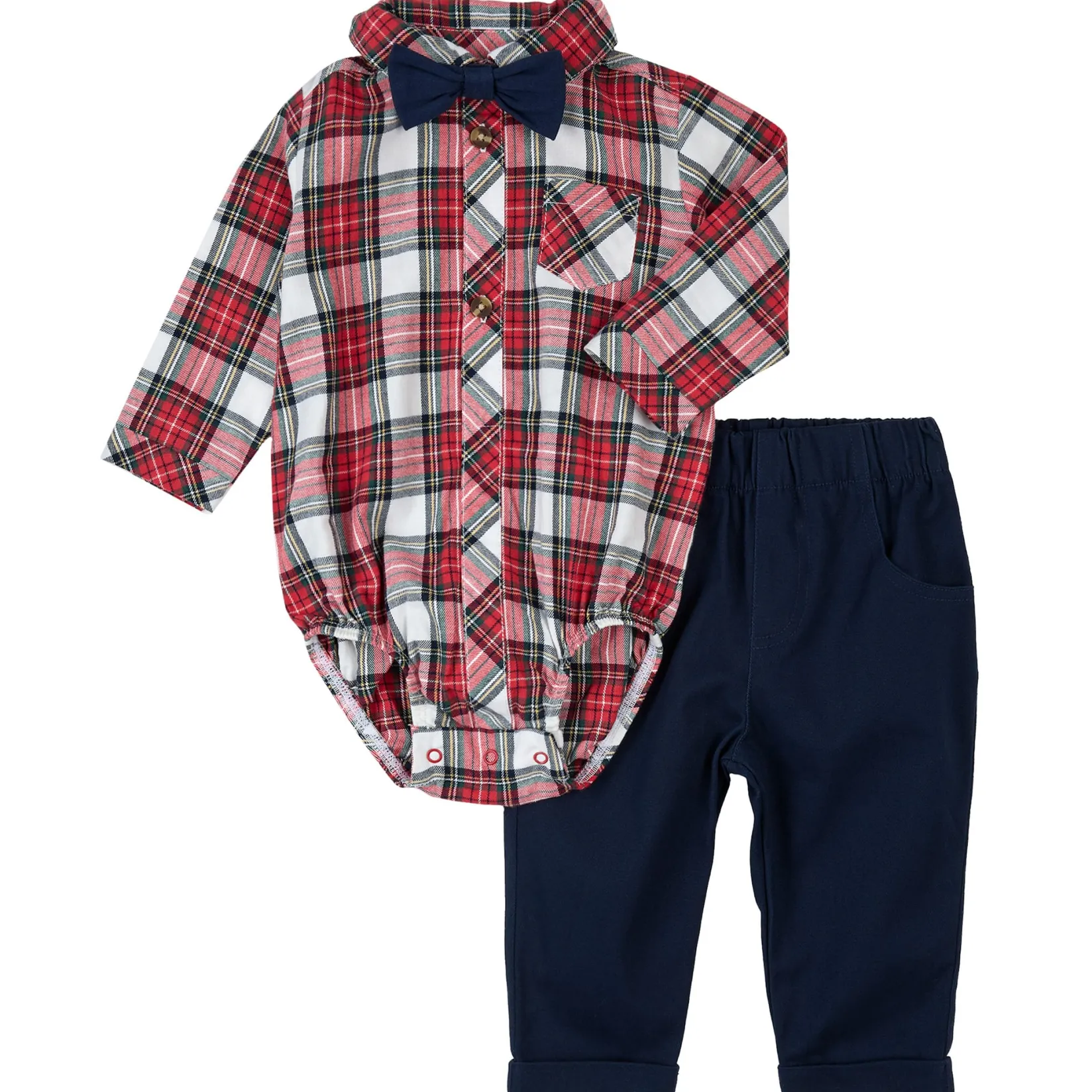 Clearance Plaid Shirt Set 3-24m BOY Outfit Sets