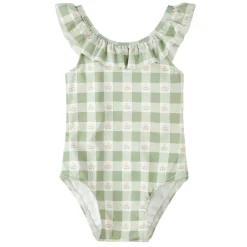 Swimsuits>Petit Lem Plaid Swimsuit 6-24m Sage