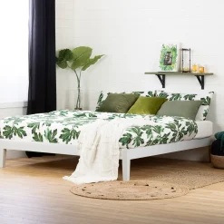 Twin, Full & Queen Beds>South Shore Platform King Bed - Vito Pure White