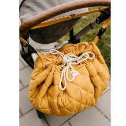 Hot Soft Organic Playmat Bag 3-in-1 - Mustard Chai Tea Developmental Toys|Play Mat