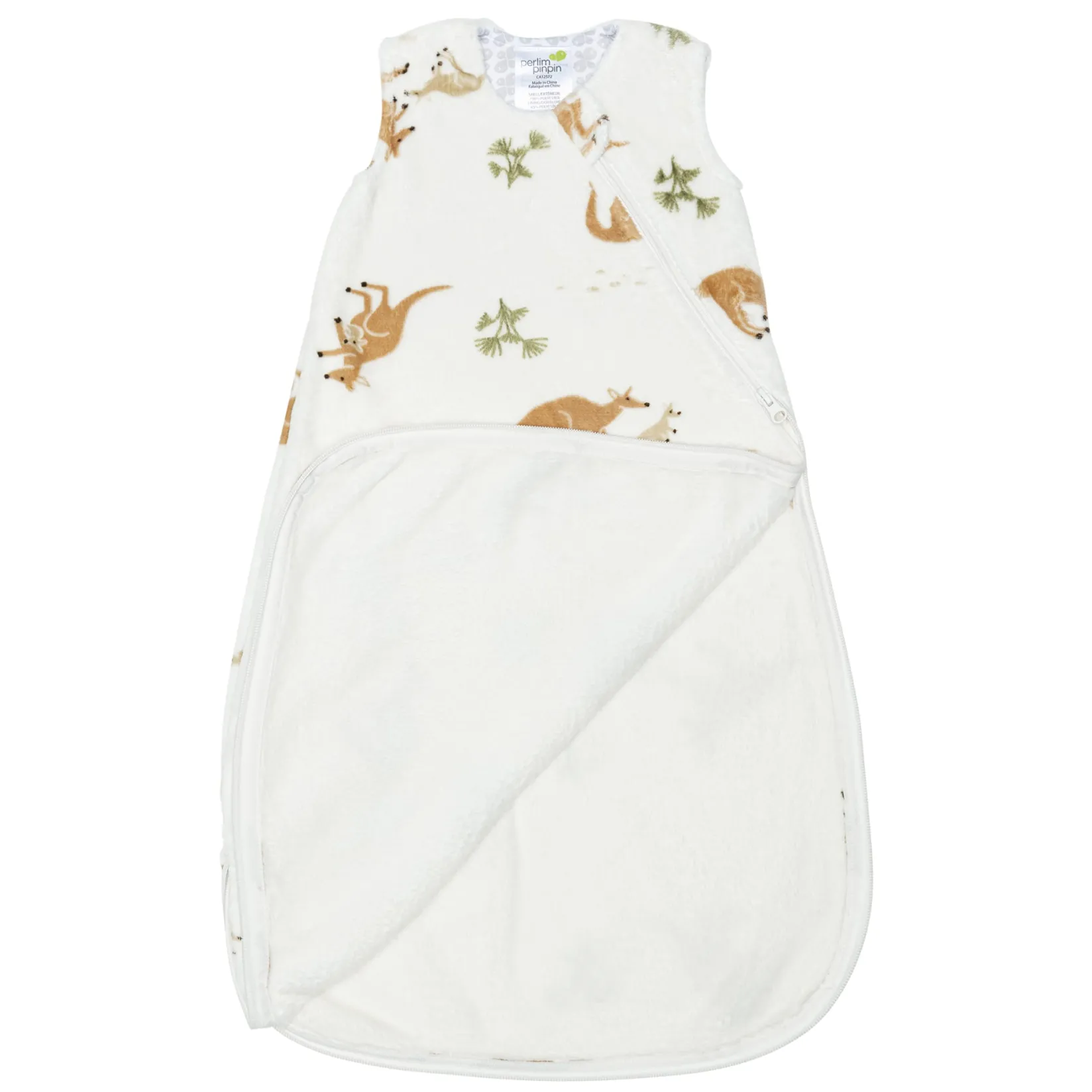 Sleep Bags|Pyjamas>Perlimpinpin Plush Night Bag 0-36 months - Kangaroos - Special Edition CHU Sainte‑Justine Foundation