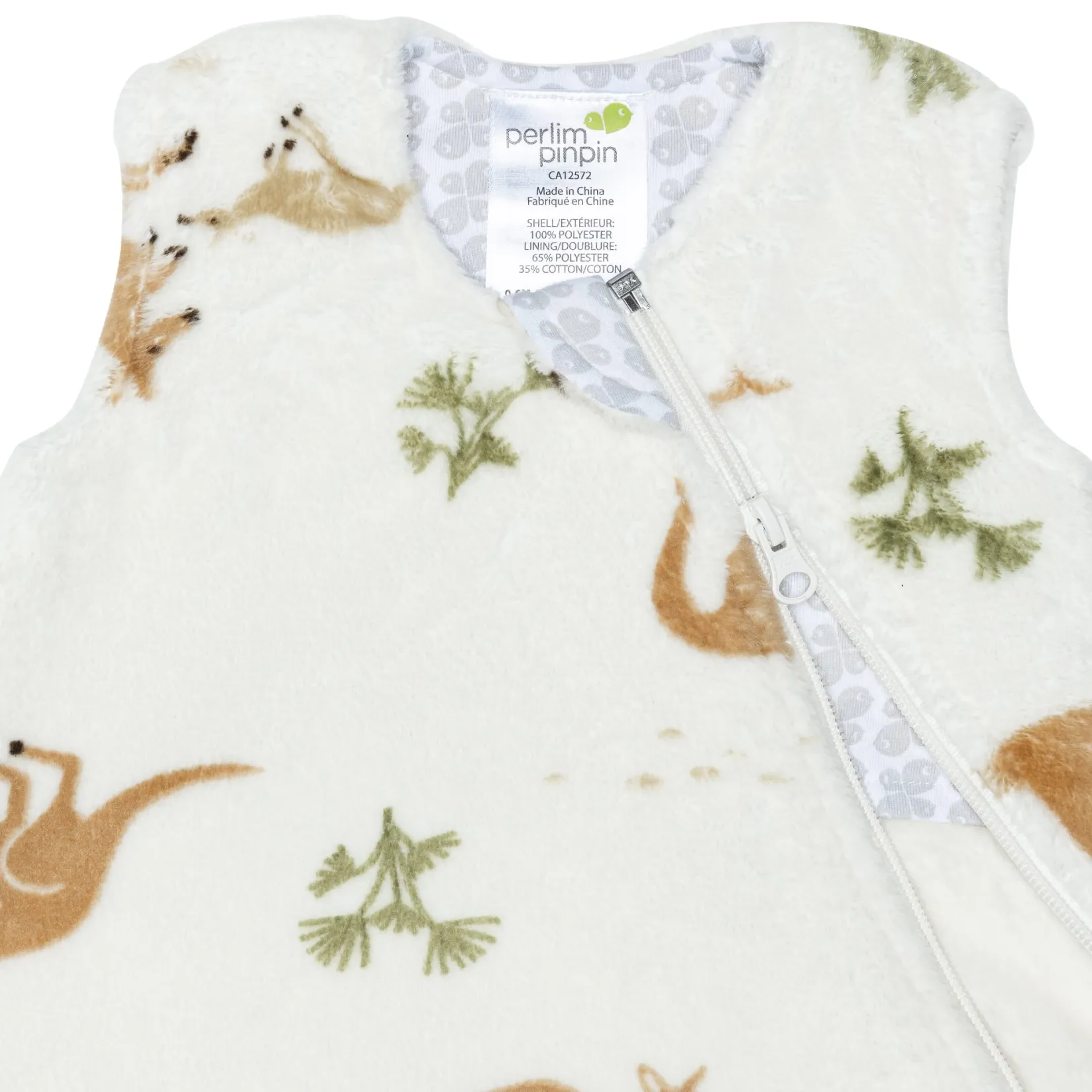 Sleep Bags|Pyjamas>Perlimpinpin Plush Night Bag 0-36 months - Kangaroos - Special Edition CHU Sainte‑Justine Foundation