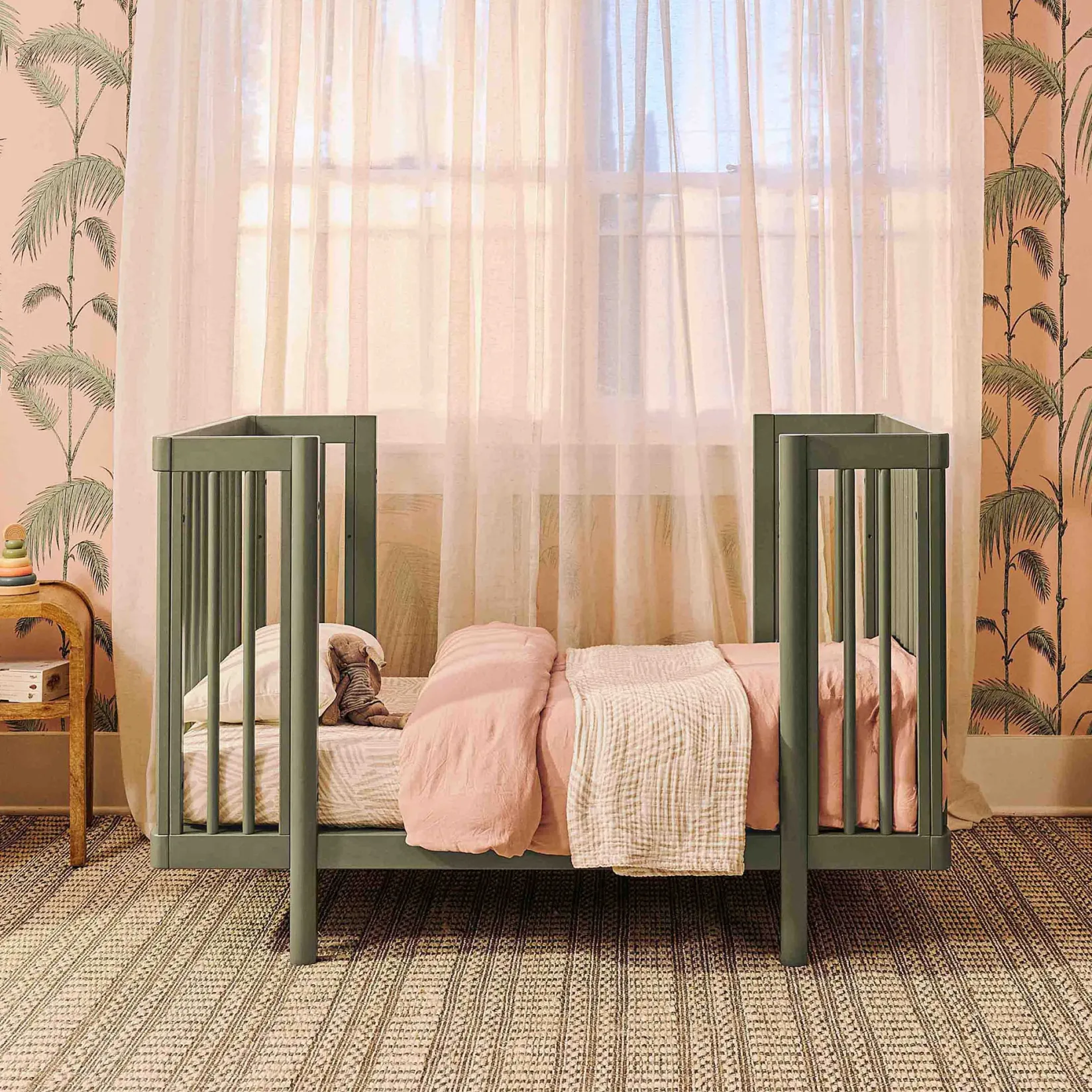 Cribs & Mattresses|Cribs & Mattresses>Babyletto Pogo 8-in-1 Convertible Crib with All-Stages Conversion Kits - Olive