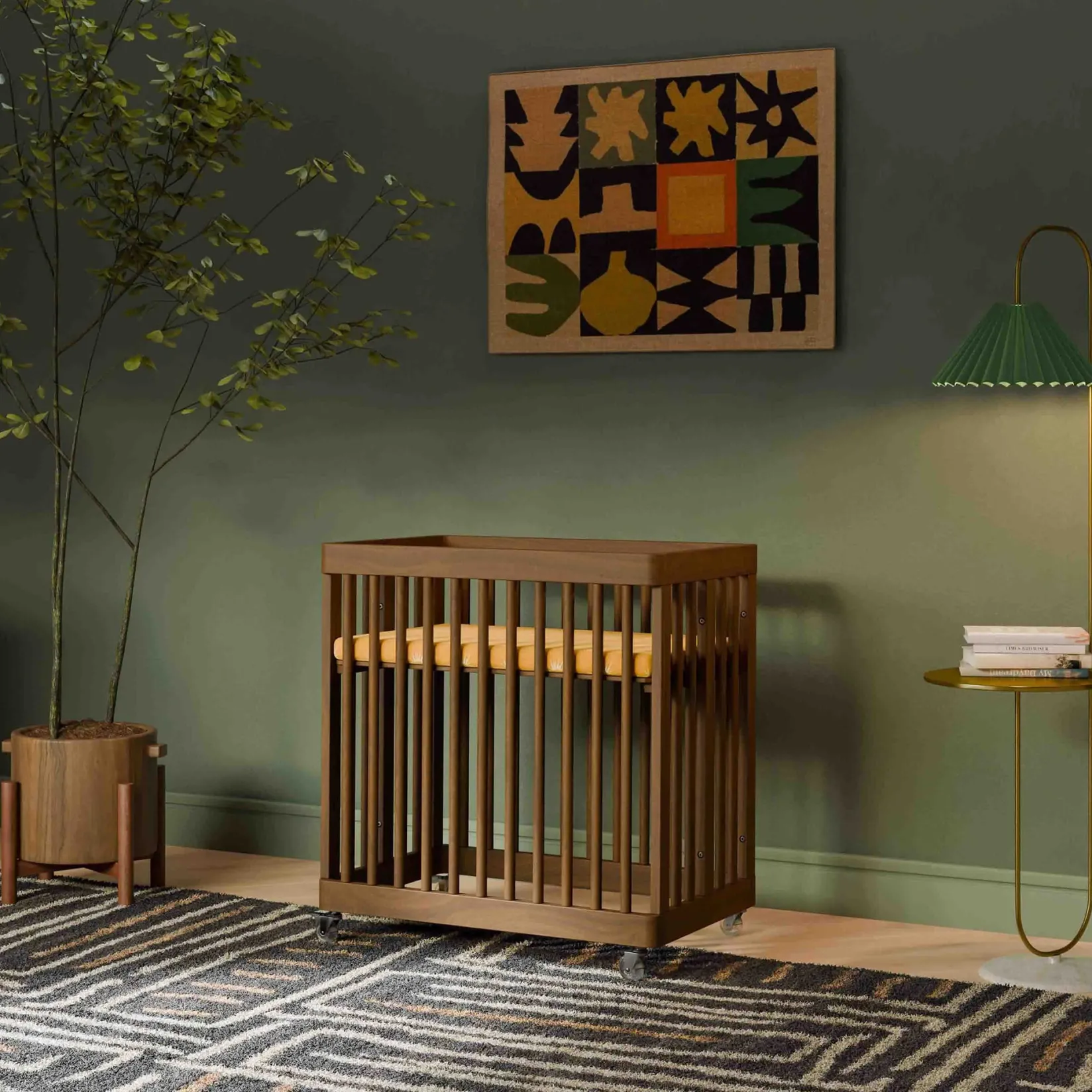 Cribs & Mattresses|Cribs & Mattresses>Babyletto Pogo 8-in-1 Convertible Crib with All-Stages Conversion Kits - Natural Walnut