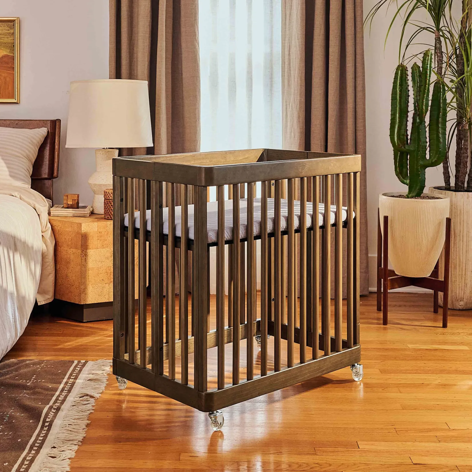 Cribs & Mattresses|Cribs & Mattresses>Babyletto Pogo 8-in-1 Convertible Crib with All-Stages Conversion Kits - Natural Walnut