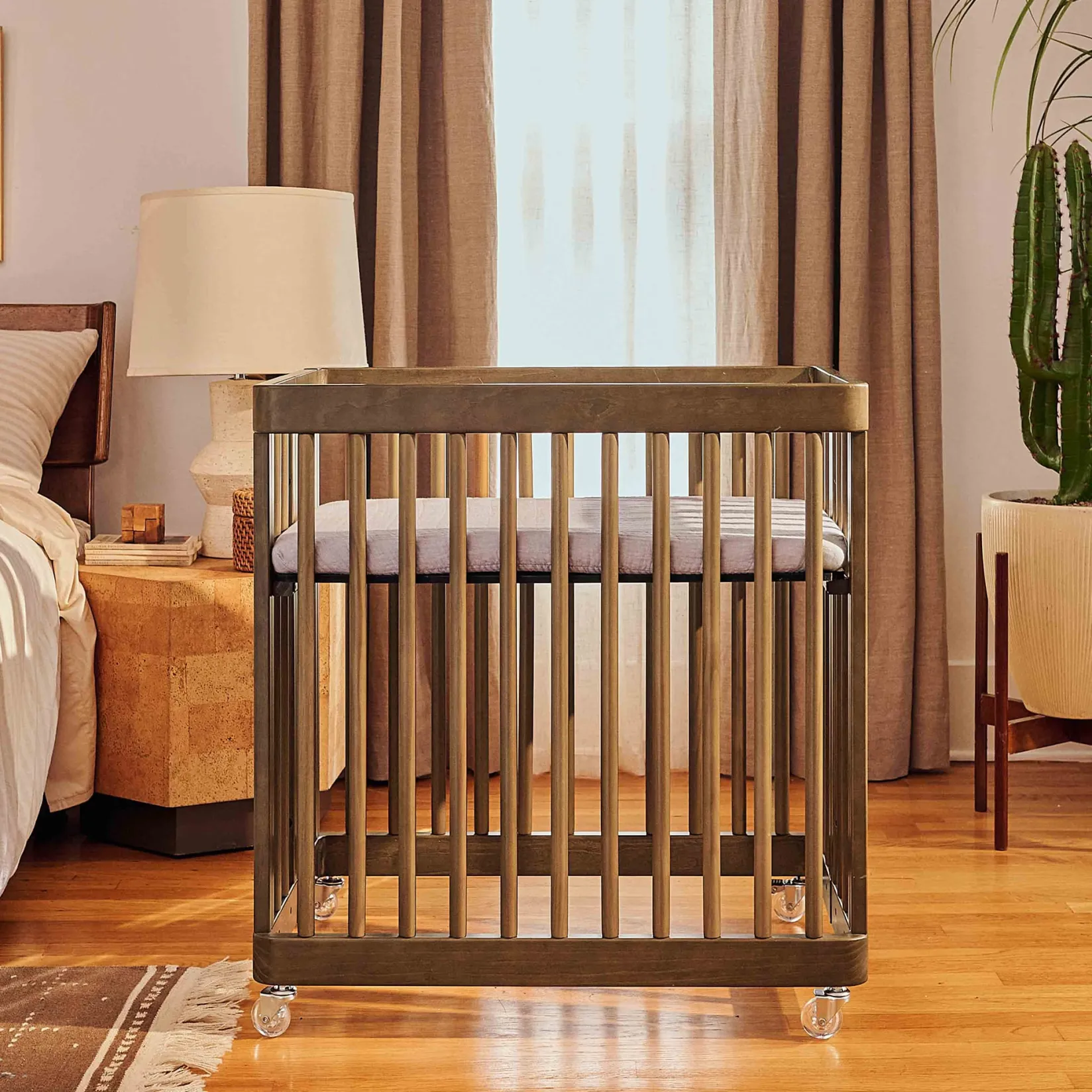 Cribs & Mattresses|Cribs & Mattresses>Babyletto Pogo 8-in-1 Convertible Crib with All-Stages Conversion Kits - Natural Walnut