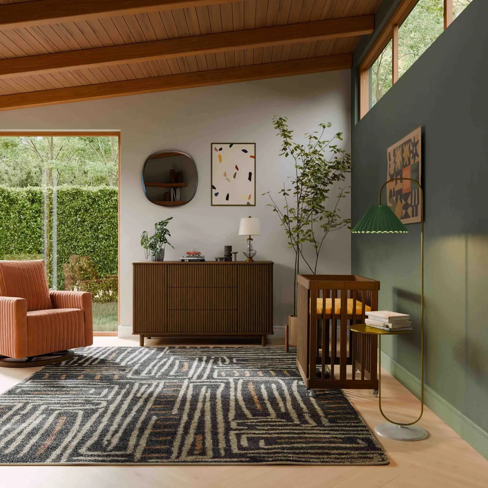 Cribs & Mattresses|Cribs & Mattresses>Babyletto Pogo 8-in-1 Convertible Crib with All-Stages Conversion Kits - Natural Walnut