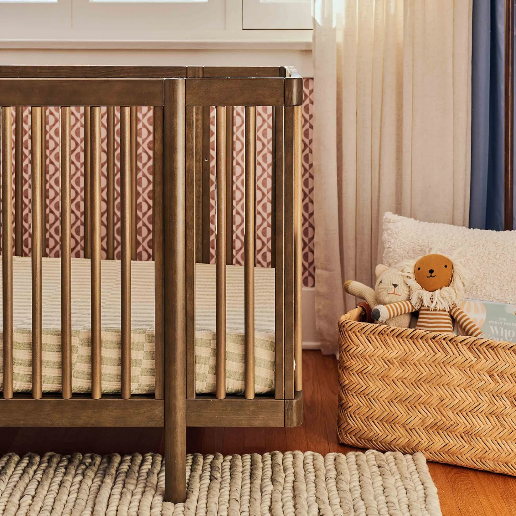 Cribs & Mattresses|Cribs & Mattresses>Babyletto Pogo 8-in-1 Convertible Crib with All-Stages Conversion Kits - Natural Walnut
