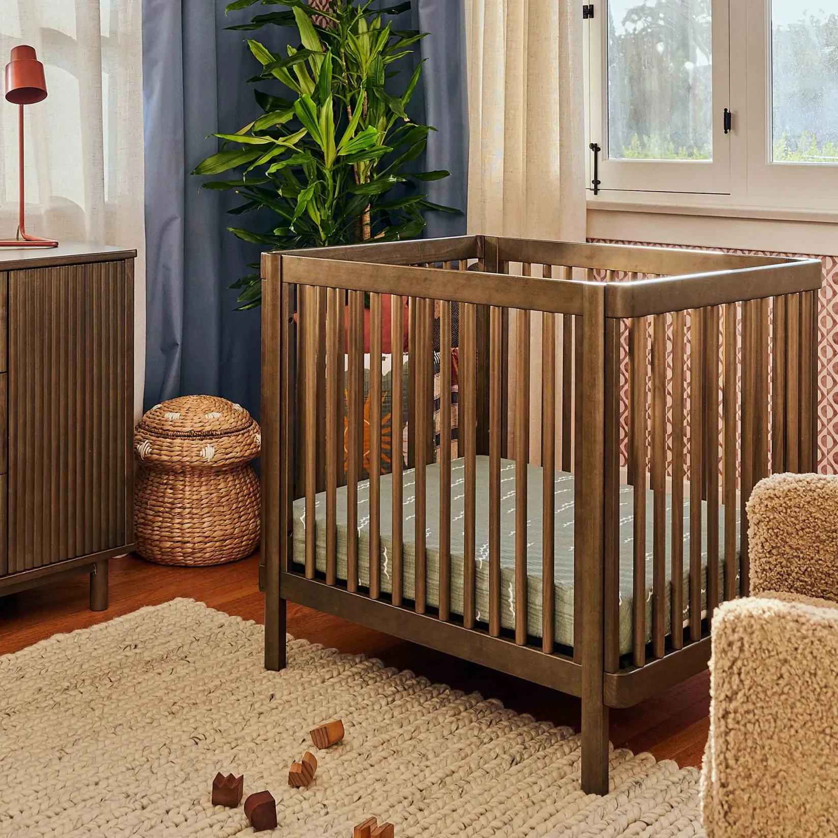 Cribs & Mattresses|Cribs & Mattresses>Babyletto Pogo 8-in-1 Convertible Crib with All-Stages Conversion Kits - Natural Walnut