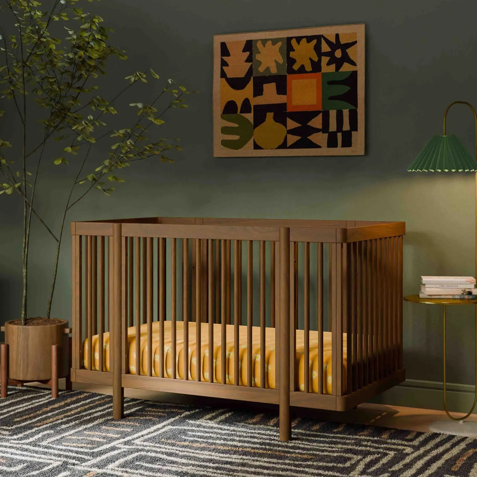 Cribs & Mattresses|Cribs & Mattresses>Babyletto Pogo 8-in-1 Convertible Crib with All-Stages Conversion Kits - Natural Walnut