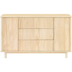 Hot Pogo Tambour Assembled Dresser - Blonde Storage Furniture