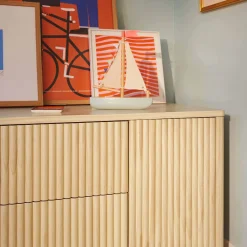 Hot Pogo Tambour Assembled Dresser - Blonde Storage Furniture