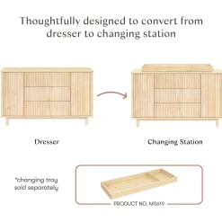 Hot Pogo Tambour Assembled Dresser - Blonde Storage Furniture