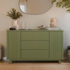 Outlet Pogo Tambour Assembled Dresser - Olive Storage Furniture