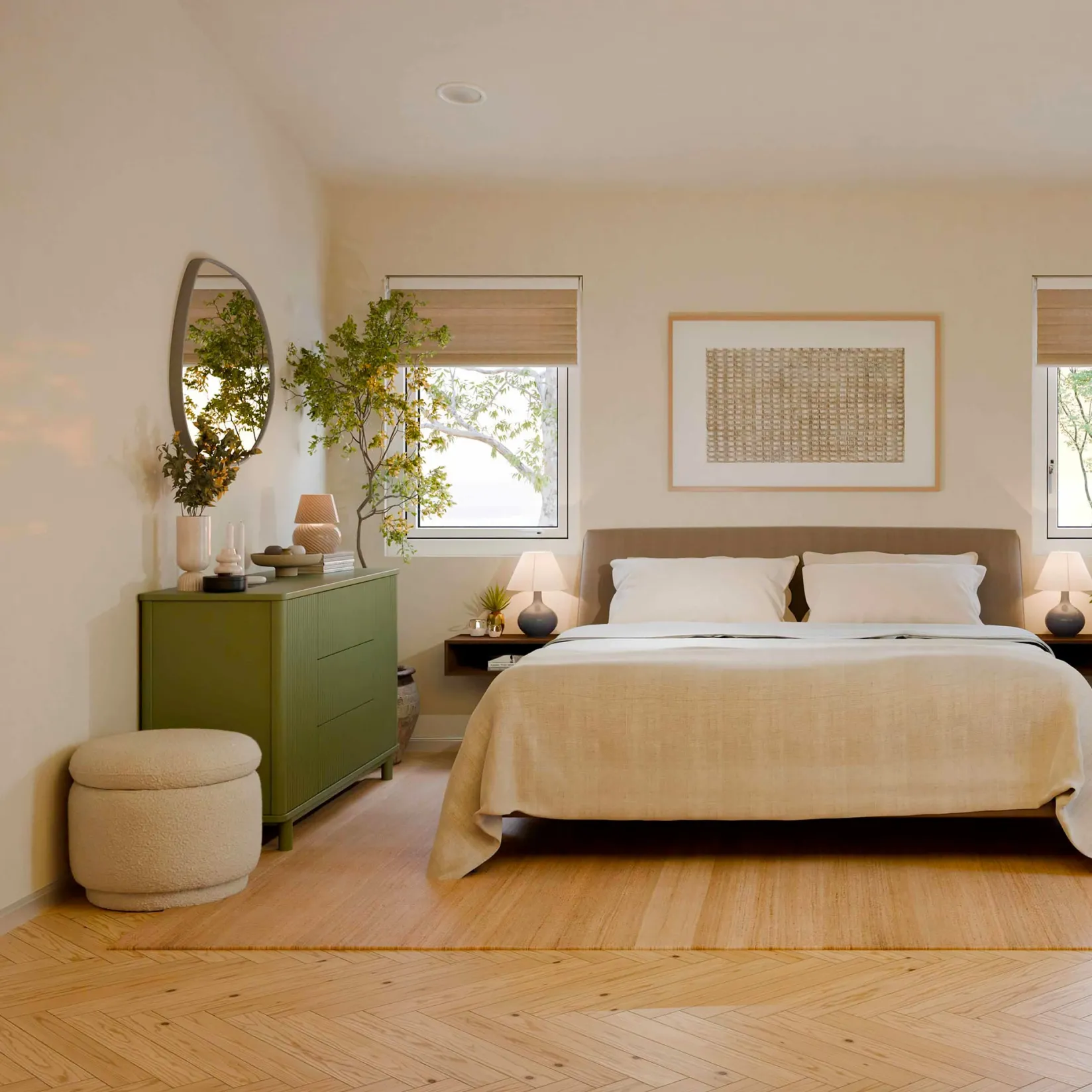 Outlet Pogo Tambour Assembled Dresser - Olive Storage Furniture