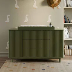 Outlet Pogo Tambour Assembled Dresser - Olive Storage Furniture