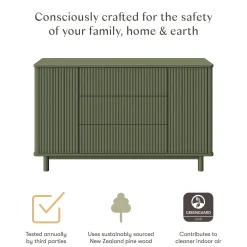 Outlet Pogo Tambour Assembled Dresser - Olive Storage Furniture