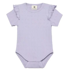 Tops>En Fant Pointelle Bodysuit 6-24m Lilac