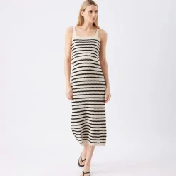 Dresses, Skirts & Jumpsuits>Ripe Pointelle Knit Nursing Dress Beige