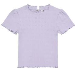 Tops>En Fant Pointelle T-shirt 3-8 Lilac