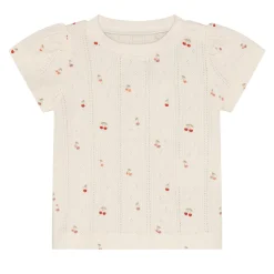 Tops>Fixoni Pointelle T-shirt 6-24m Ivory