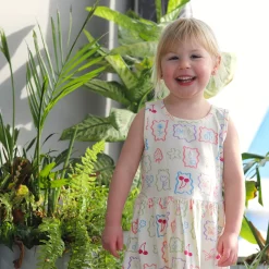 Dresses & Rompers>Camp by Birdz Postcard Dress 2-8y Ivoire