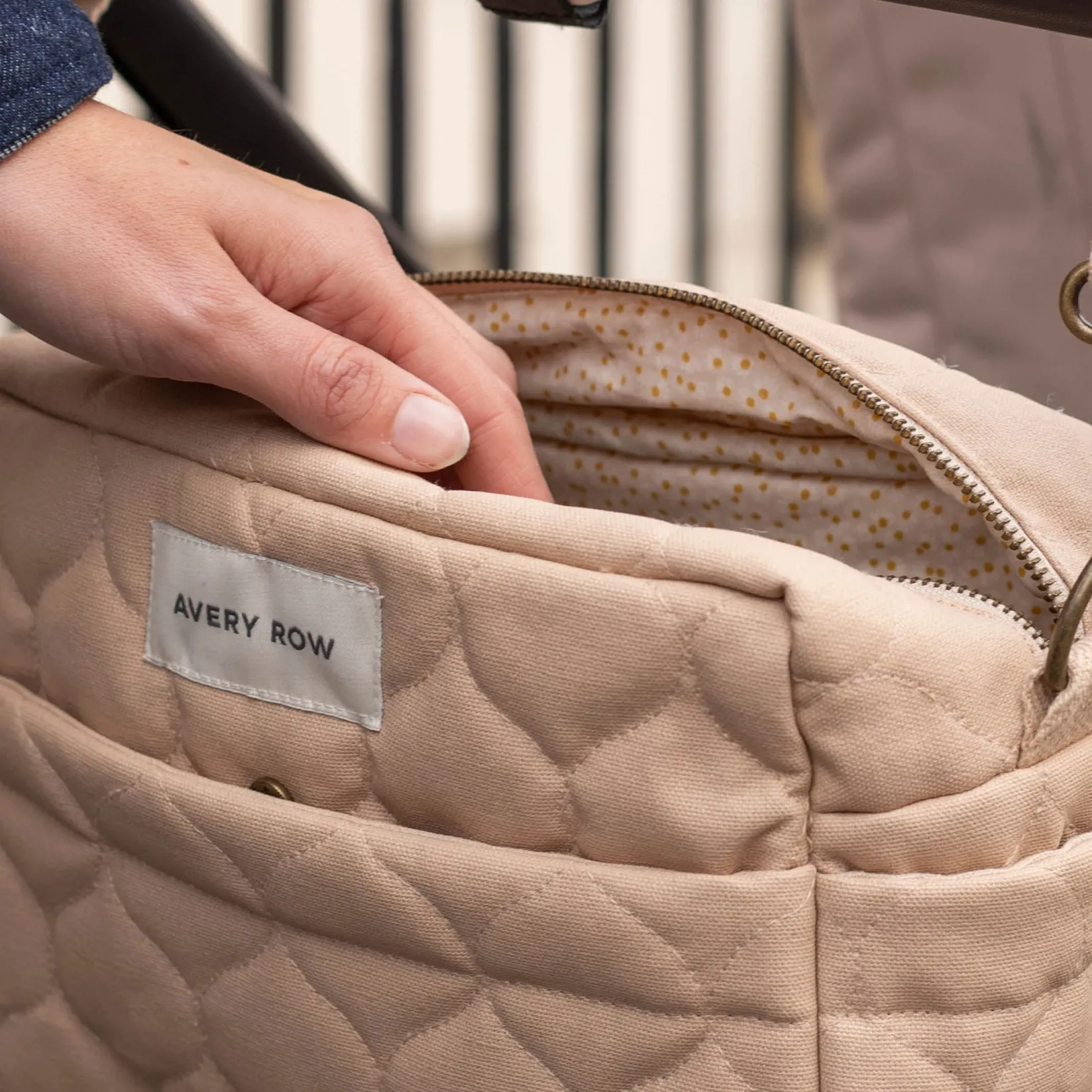 New Pram Organiser Bag - Natural Strollers & Trailers