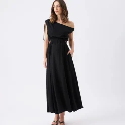 Dresses, Skirts & Jumpsuits>Ripe Presley Off Shoulder Dress Black