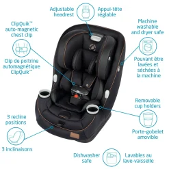 Outlet Pria All-in-One Car Seat 4-100lb - Designer Black Kids Car Seats & Booster Seats|Car Seats