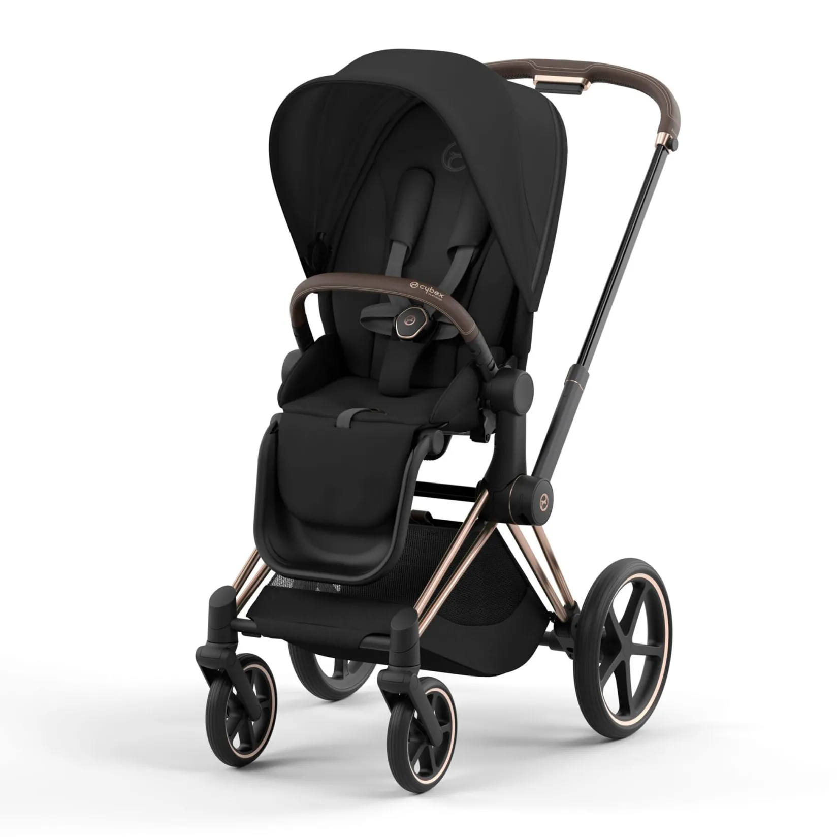 Strollers|Strollers & Trailers>Cybex Priam Rosegold Brown Stroller