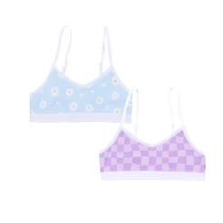Hot Printed 2pk Bralettes 6-16 Kids Underwear & Socks