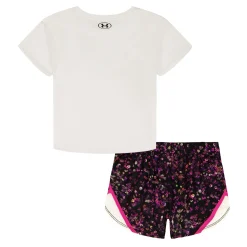 Sportswear|Outfit Sets>Under Armour Printed Woven Short Set 4-6x Blanc