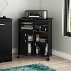 Discount Printer Cart - Axess Pure Black Desk