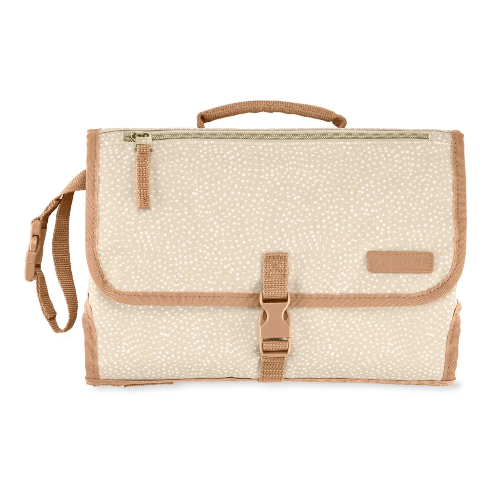 New Pronto Signature Changing Station - Beige Swirl Dot Diaper Bags|Diaper Bags