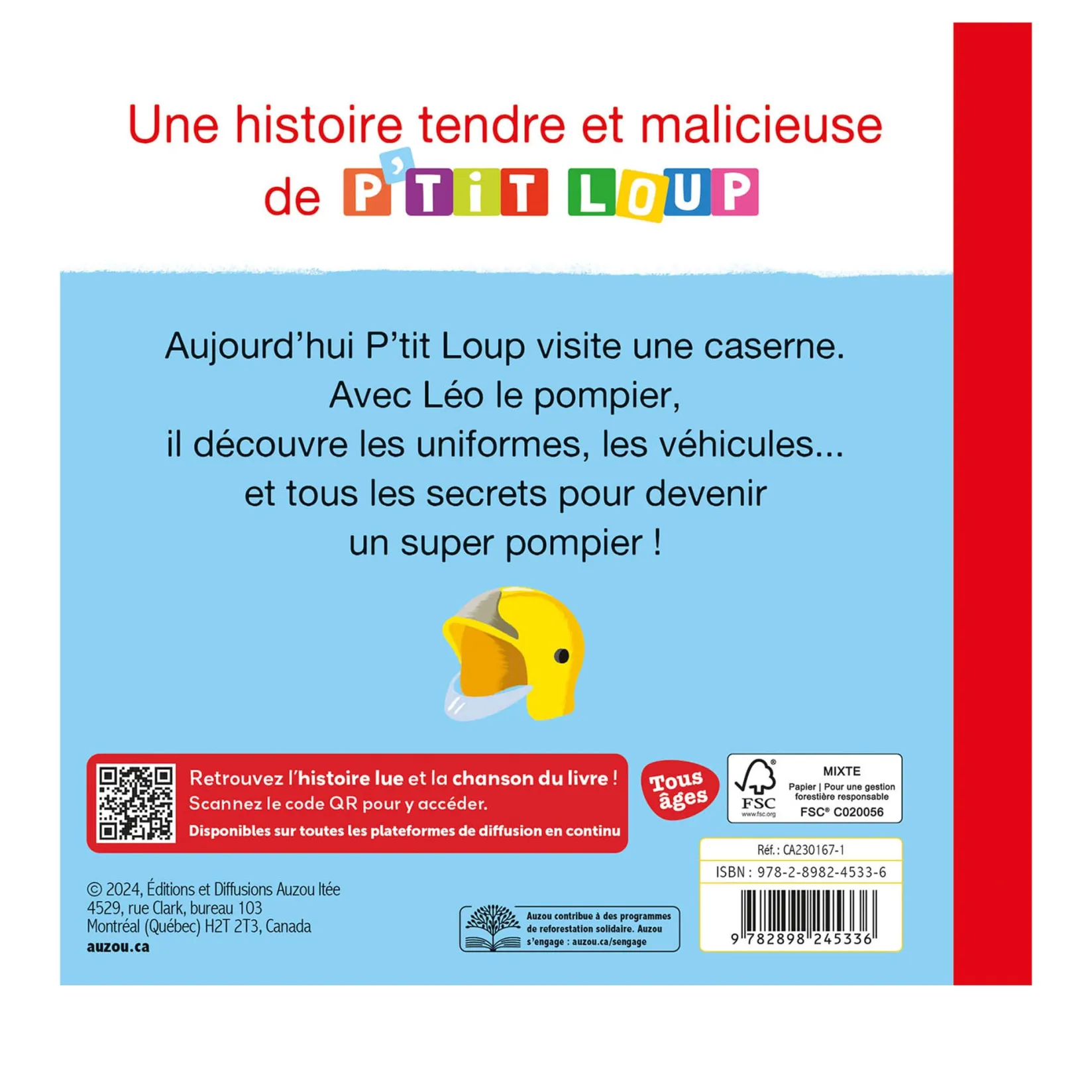 4 Years And Over|Baby 0-2 Years>Auzou Ptit Loup Veut Devenir Pompier