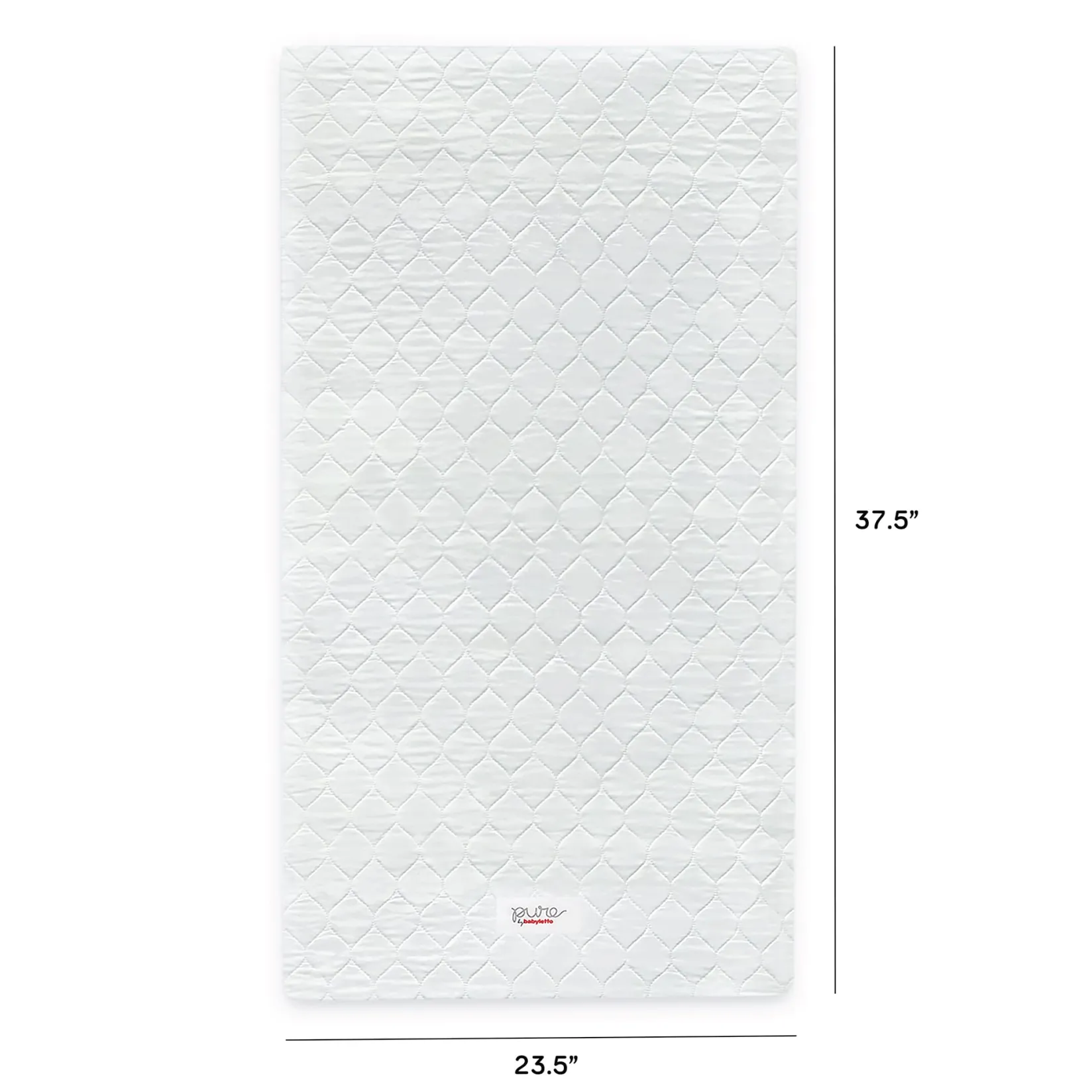 Mattresses|Cribs & Mattresses>Babyletto Pure Core Non-Toxic Mini Crib Mattress - Hybrid Cover