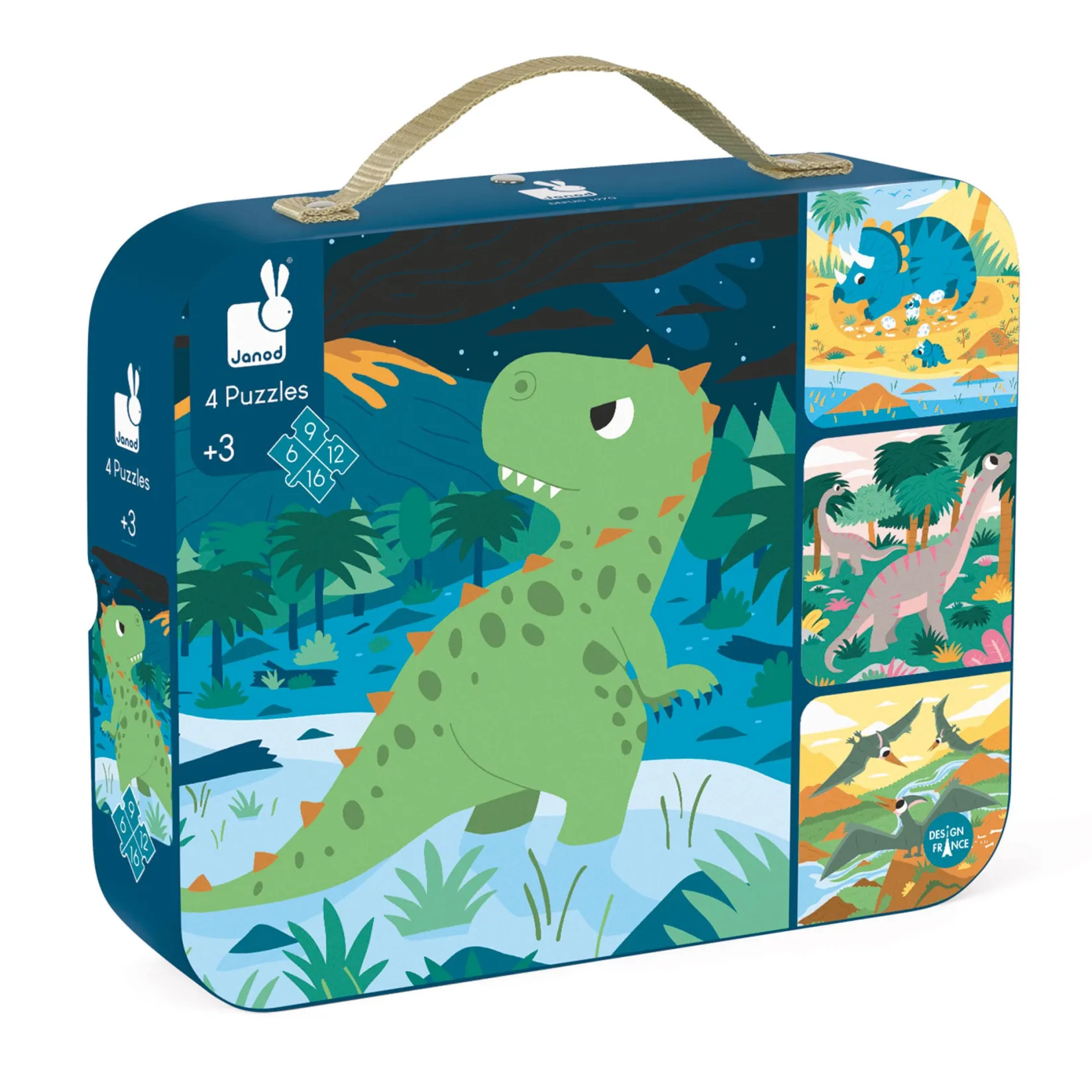 Puzzles>Janod Puzzle 4 in 1 Dinosaurs