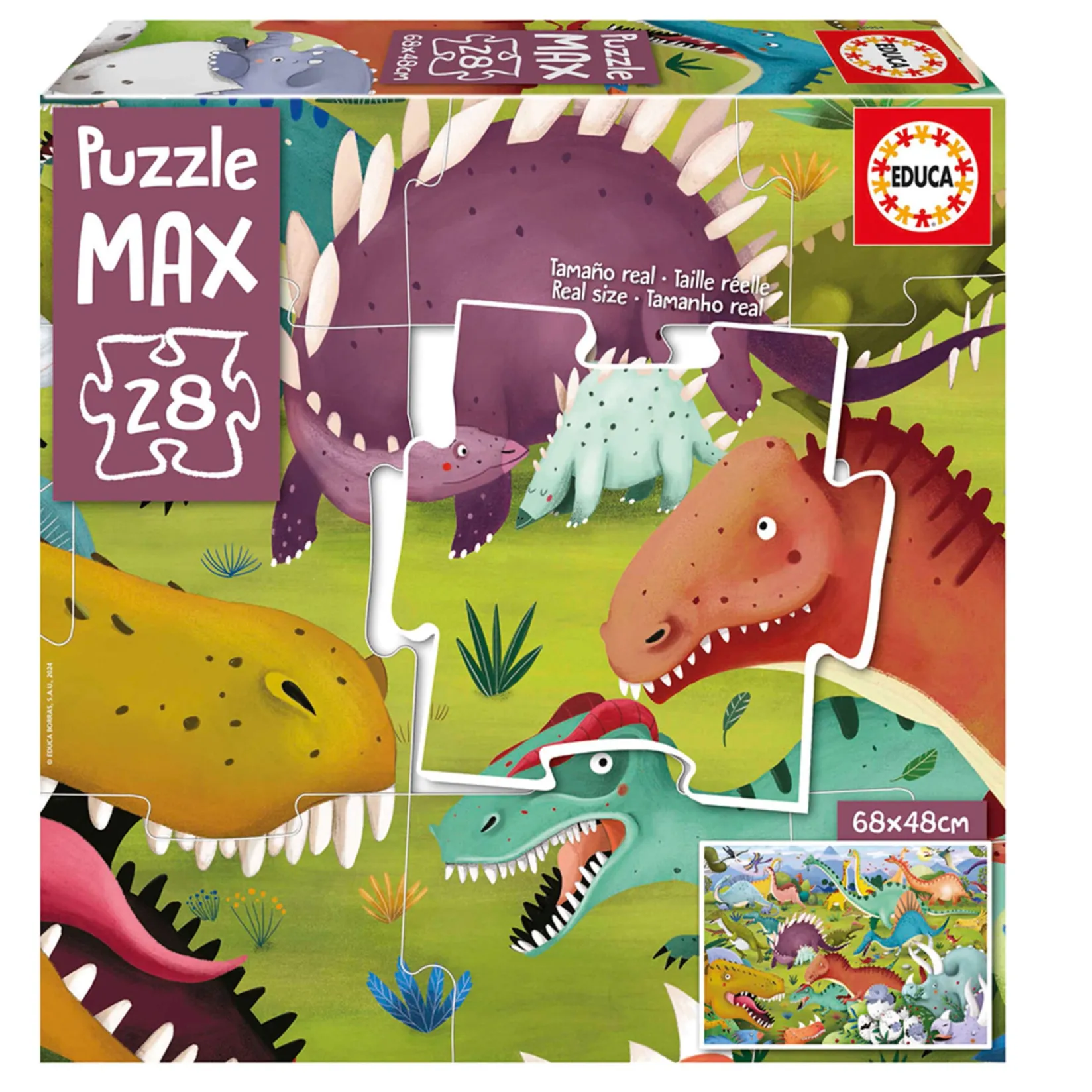 Puzzles>Educa Puzzle Max 28 Pieces - Dinosaurs